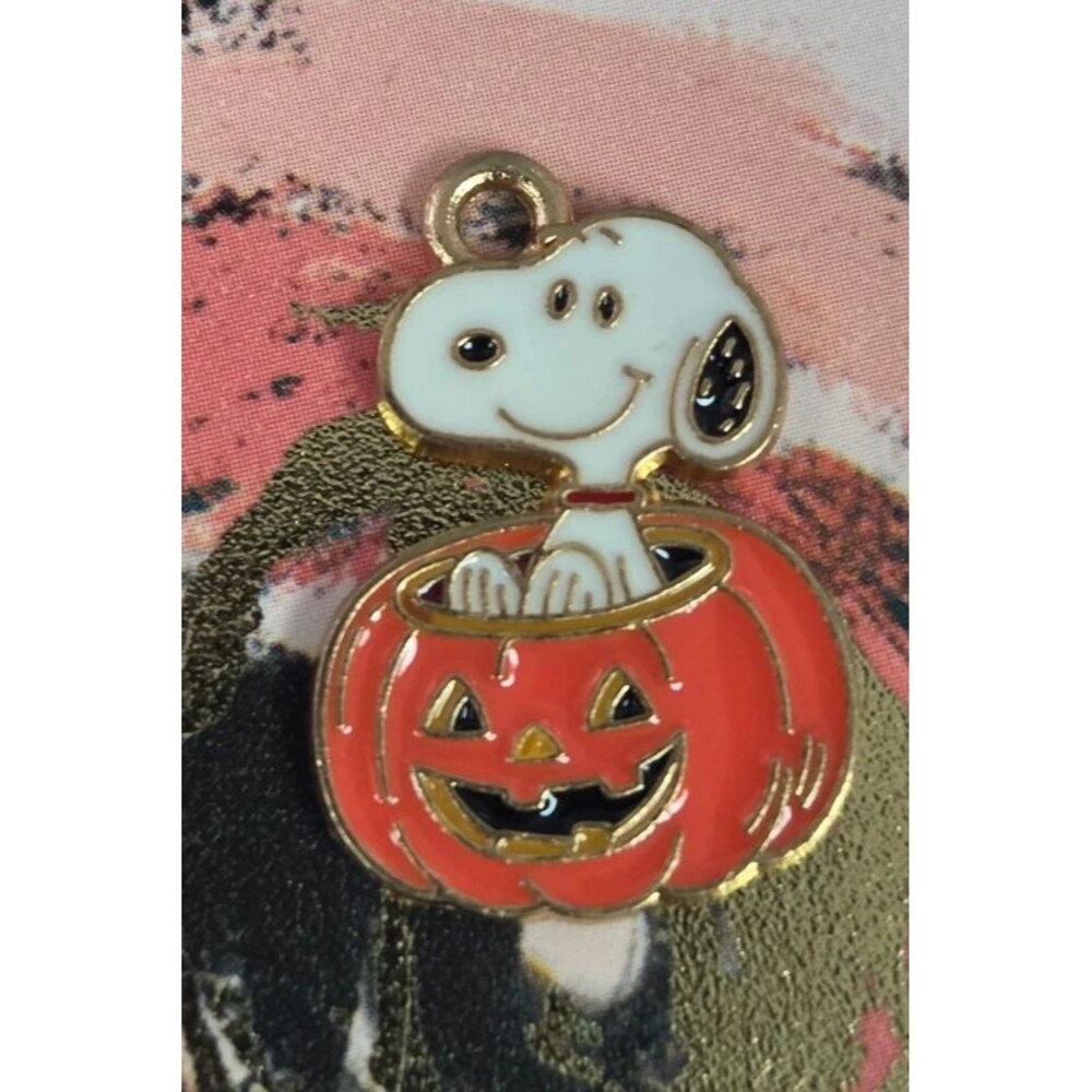 Snoopy Halloween pumpkin jewelry bracelet charm